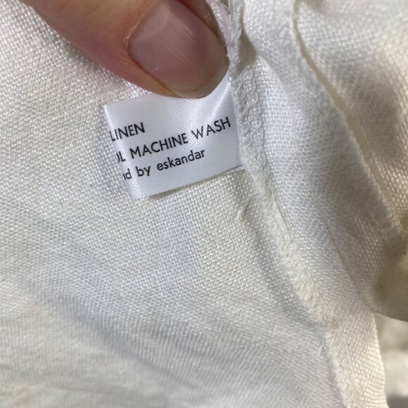 Womens Eskandar Bergdorf Goodman Lagenlook Boxy Linen Jacket White Esk‎ size1 US - Picture 12 of 15